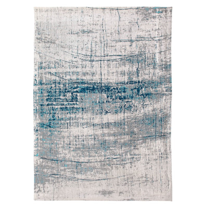 Louis De Poortere Modern Abstract Mad Men Griff Rug 8421 in Bronx Azurite