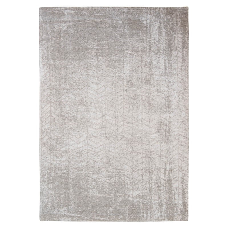 Louis De Poortere Abstract Mad Men Jacobs Ladder Cheveron Designer Rug 8929 in White Plains