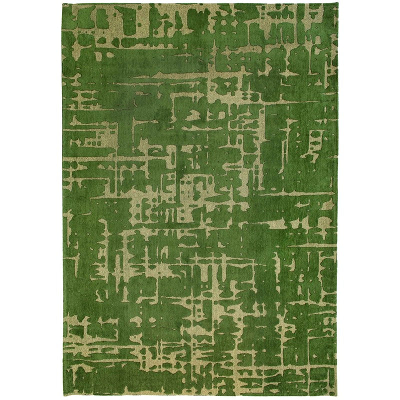 Louis De Poortere Abstract Structures Baobab Rugs 9202 in Perriers Green