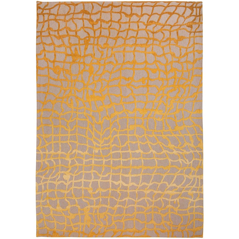 Louis De Poortere Modern Abstract Mad Men Dedalo Rugs 9205 in Yellow Scarab