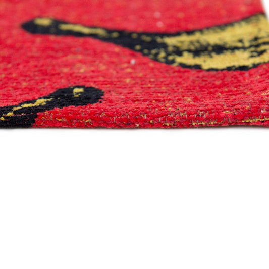 Louis De Poortere Designer Banana Rugs in 9392 Miami Red