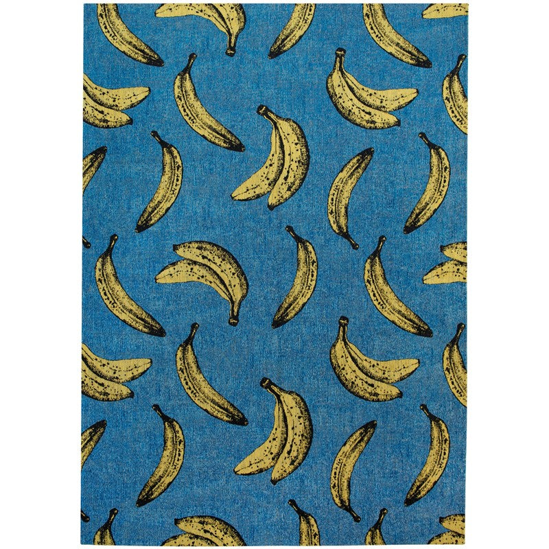 Louis De Poortere Designer Banana Rugs in 9394 California Blue