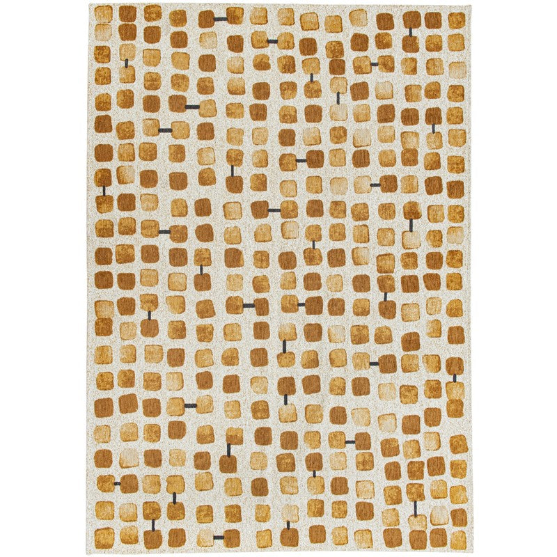 Louis De Poortere Designer Cobblestone Rugs in 9346 Peach Party