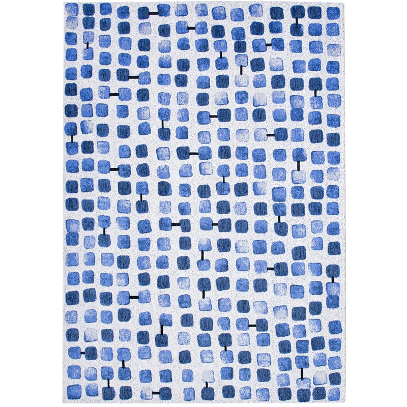 Louis De Poortere Designer Cobblestone Rugs in 9348 Amparo Blues