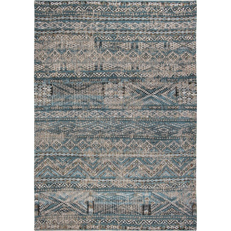 Louis De Poortere Designer Kilim Rugs in 9110 Zemmuri Blue