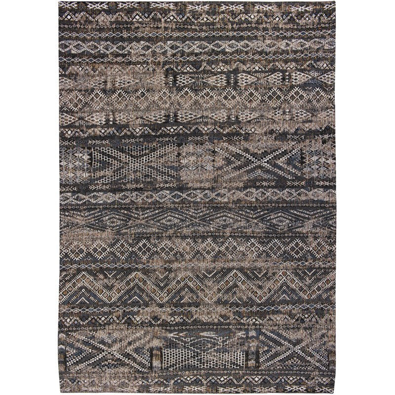 Louis De Poortere Designer Kilim Rugs in 9113 Black Rabat