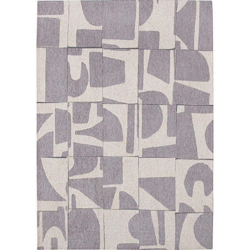 Louis De Poortere Designer Papercut Rugs in 9366 String Grey